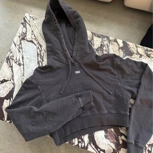 Kith crop distressed hoodie